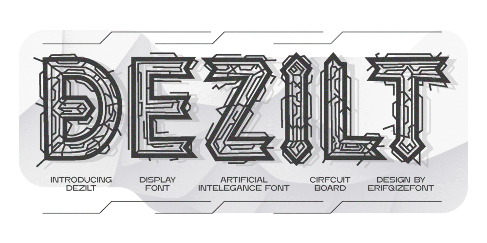 Dezilt Artificial Intelligence Font